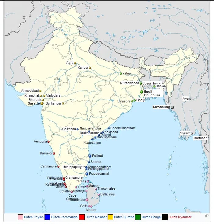 Dutch Factories and Settlements in India